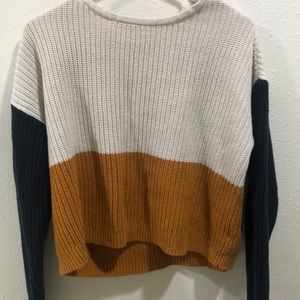 color block knit crewneck